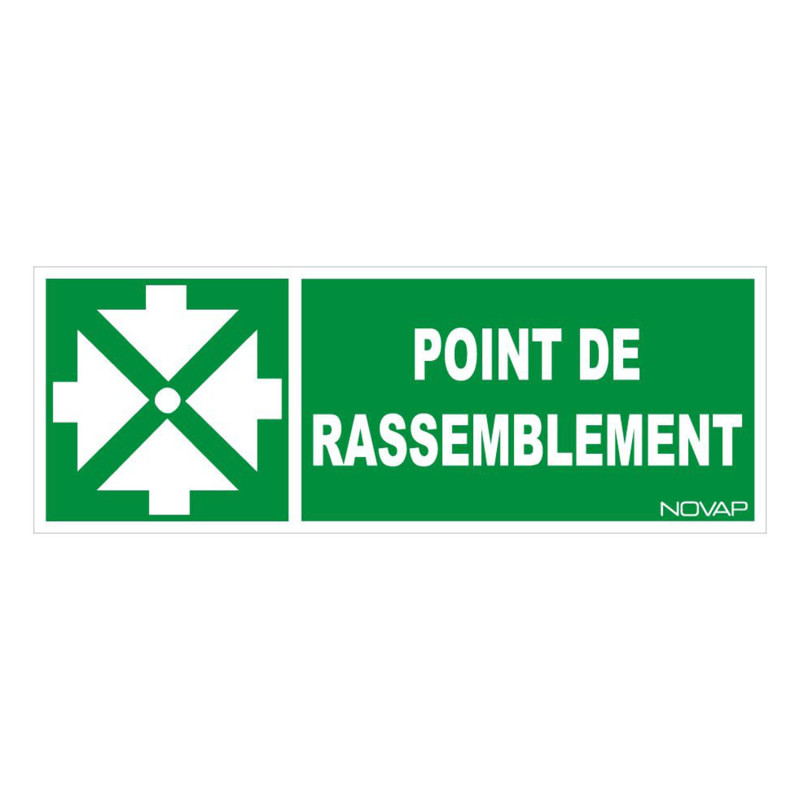 Panneau rigide secours point de rassemblement chantier