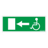 Panneau rigide sortie de secours handicapés à gauche Novap 