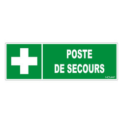 Panneau rigide poste de secours chantier