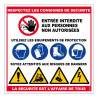 Panneau rigide consignes respectez les consignes de sécurité maintenance