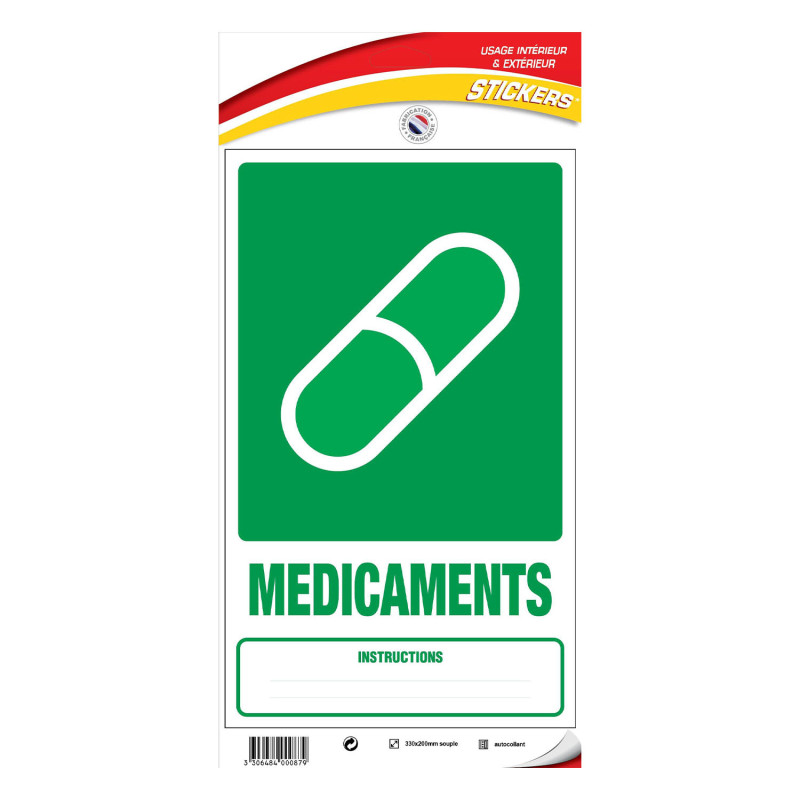 Panneau rigide recyclage déchets médicaments pharmaceutique