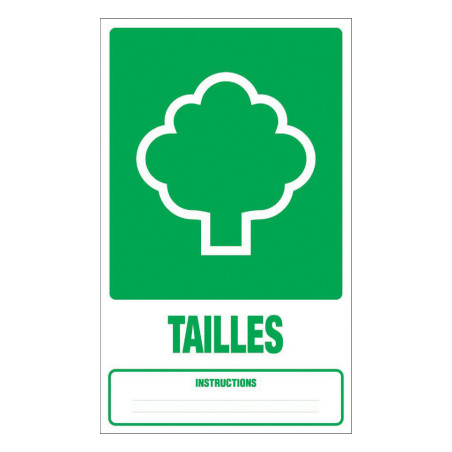 Panneau rigide recyclage déchets tailles espaces verts