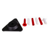 kit poteau de balisage rouge blanc sur socle lesté btp