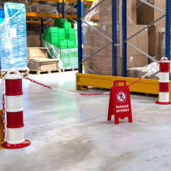 Chaîne de délimitation zone de sécurité chantier