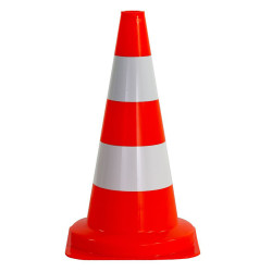 Cône de signalisation Novap avec bandes blanches