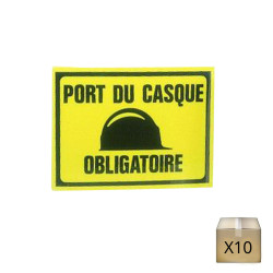 Lot de panneaux port du casque obligatoire novap