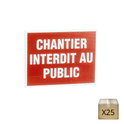 Panneau rigide chantier interdit au public btp