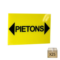 Lot de panneaux chantier pour piétons novap