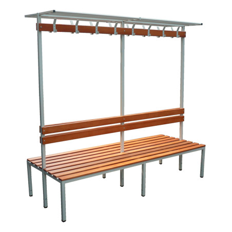 Banc porte manteaux assise double