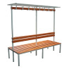 Banc porte manteaux assise double