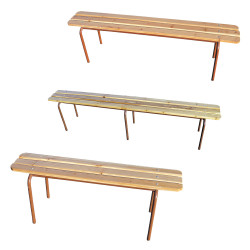 bancs empilables bois réfectoire