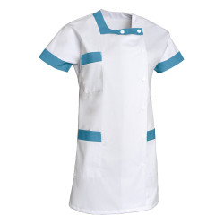 Blouse Médicale Femme SNV Manches Longues - Polyester-coton, 3 Poches, Fentes Côté, Tailles S à 3XL