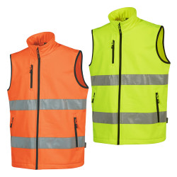 Bodywarmer haute visibilité softshell