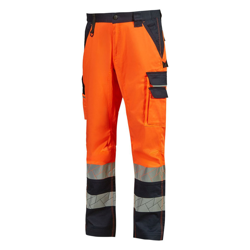 Pantalon de travail orange fluo