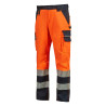 Pantalon de travail orange fluo