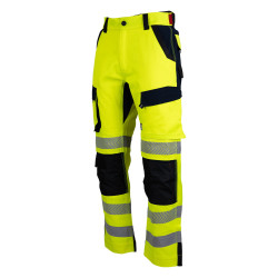pantalon haute visibilité jaune fluo