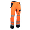pantalon haute visibilité orange fluo