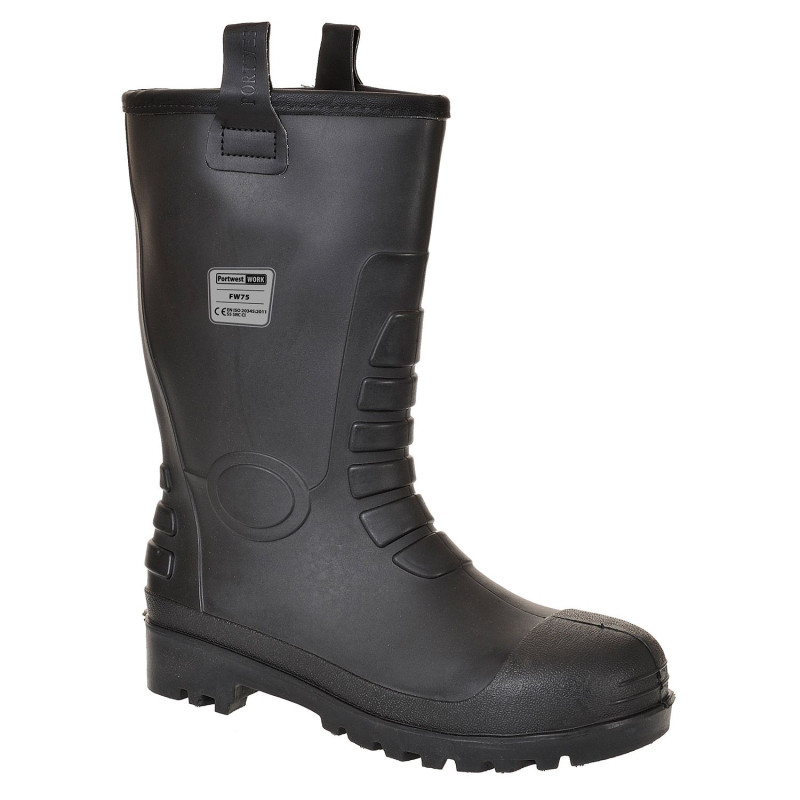 Bottes En Caoutchouc Extra Larges Unisexes – Imperméables, Embout De Sécurité, Semelle Anti-perforation – Pour Travail, Jardinage, Intempéries – Taille Adaptée Aux Pieds Larges