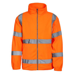 Polaire haute visibilité orange