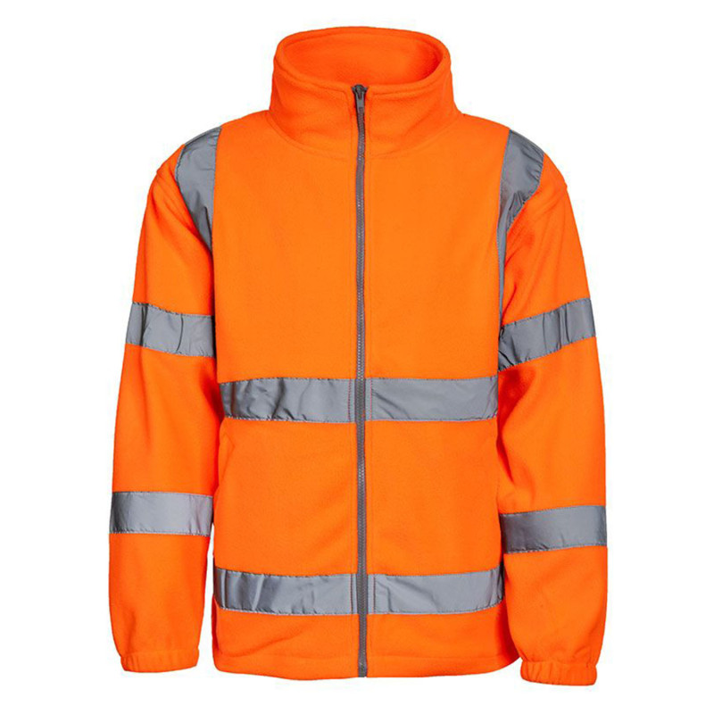 Polaire haute visibilité orange