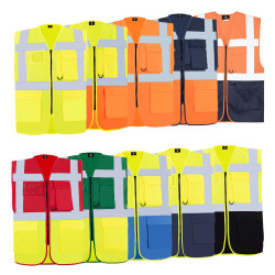 Gilet haute visibilité multipoches