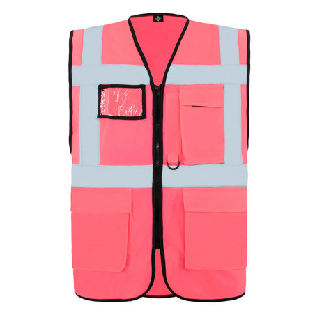 Gilet visibilité améliorée rose