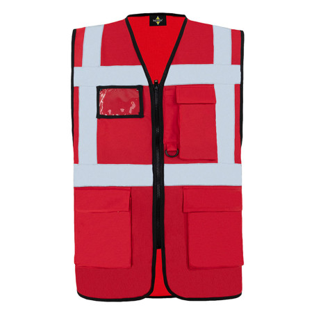 Gilet visibilité améliorée rouge