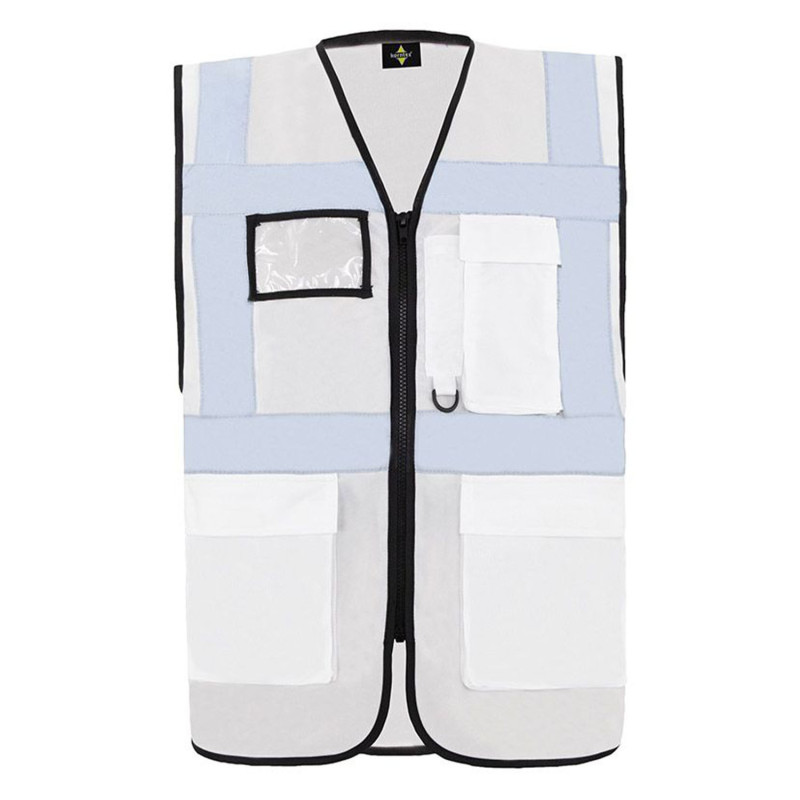 Gilet visibilité améliorée blanc