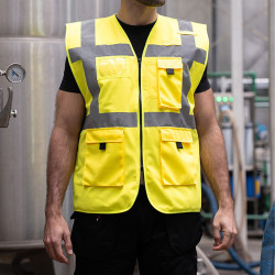 Gilet btp haute visibilité doublé
