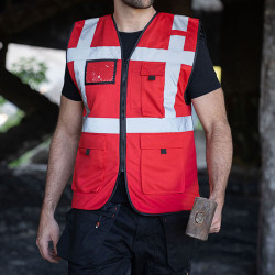 Gilet btp porte-badge