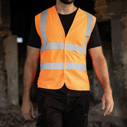 Gilet haute visibilité orange