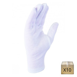Gants coton interlock blanchi 