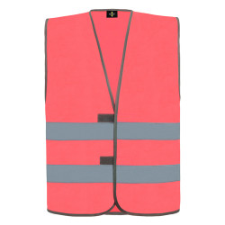 Gilet de travail rose fluo