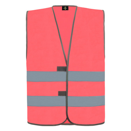 Gilet de travail rose fluo