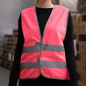 Gilet visibilité améliorée rose