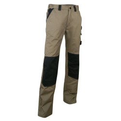 Déstockage pantalon LMA, jusqu'à épuisement des stocks.
Pantalon de travail bicolore LMA PLOMB avec poches genoux. Ce pantalon professionnel mixte BTP est disponible en beige.