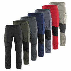 Pantalon Homme,Pantalon de Travail Homme en Coton Poches Multiples