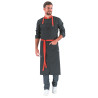 Tablier bavette cuisine noir rouge