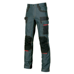 pantalon travail en jean avec poches genoux