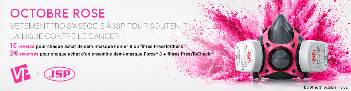 Masque Force 8 et filtres Press To Check JSP | Protection respiratoire