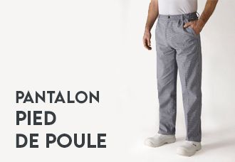 Pantalon de cuisine pied de poule - NK DIFFUSION